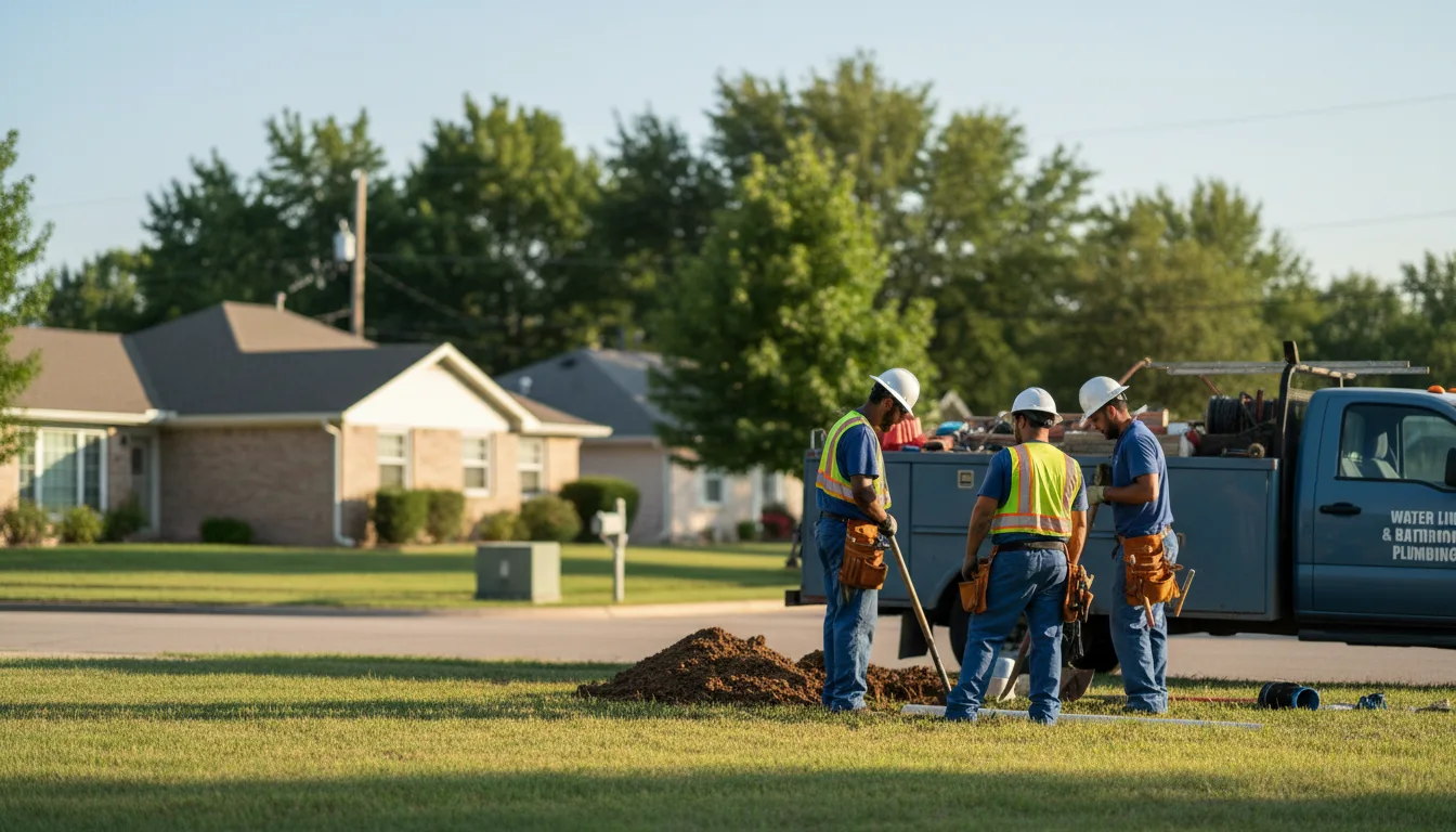 Residential water line and bathroom plumbing service in Lake George, MI